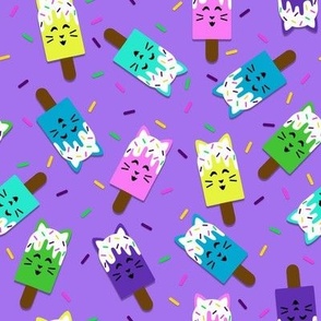 Popsicle Cats - Purple