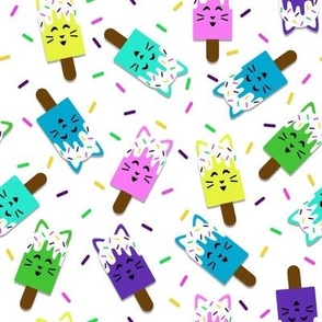 Popsicle Cats - White
