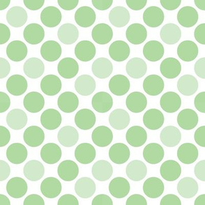 Green and white dots, polka dots, two shades of green