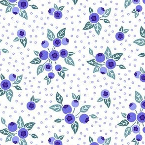 Wild Blueberries - white purple - small scale
