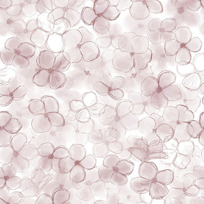 Dreamy Floral  Dusty Pink