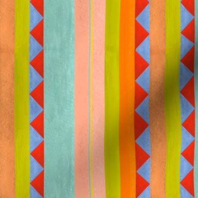 Bright Geometrics stripes  vertical