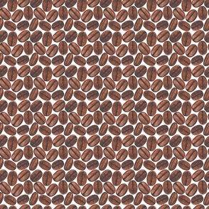 Watercolor coffee beans pattern  
