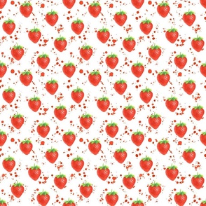 Watercolor strawberry pattern