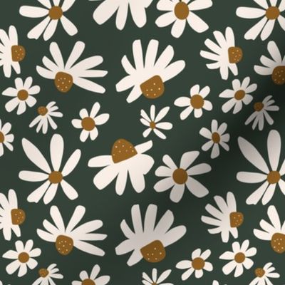 Daisy Floral / Lunar Green