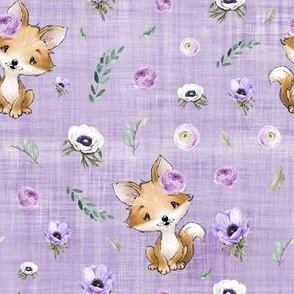 purple fox lilac linen