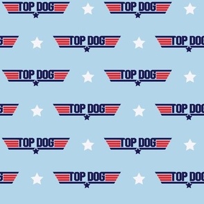 (M Scale) Top Dog Seamless Pattern with White Stars
