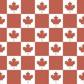 Canadian flag muted fabric