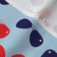 (M Scale) Red and Blue Aviator pattern with stars