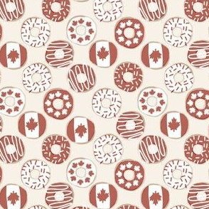 SMALL Canada day donuts - Canada fabric muted