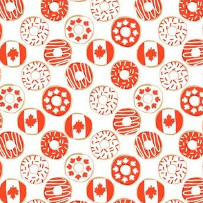 sMALL Canada day donuts - Canada fabric