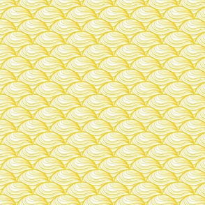 Marble Scallop in Yellow and White - Small