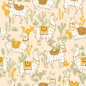 Cute summer llamas