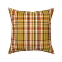 Lodge Plaid - Goldenrod Terra Cotta Large Scale 