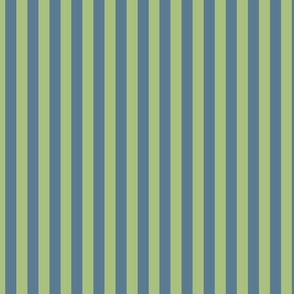 Leaf Green Bengal Stripe Pattern Vertical in Stormy Blue