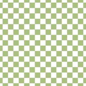 Checker Pattern - Leaf Green and White