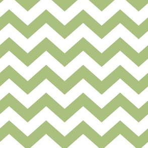 Chevron Pattern - Leaf Green and White