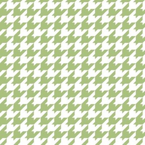Houndstooth Pattern - Leaf Green and White