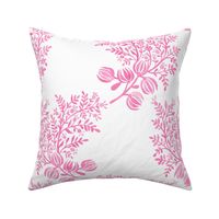 Pink On white EMMA FLORAL TOSS