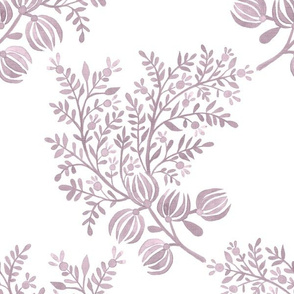 soft berry On white EMMA FLORAL TOSS