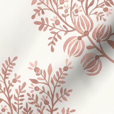 Terracotta On Cream EMMA FLORAL TOSS