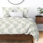 Soft Green on Cream EMMA FLORAL TOSS