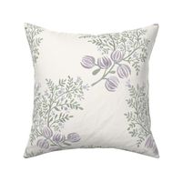 Soft Green_ blue Lavender On Cream EMMA FLORAL TOSS