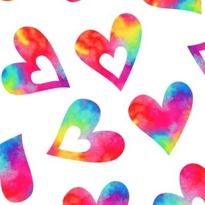 heart toss bright rainbow