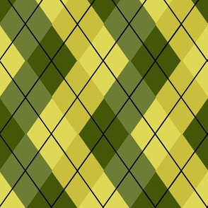 Overlapping Argyle Plaid in Olive and Khaki 2