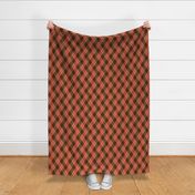 Overlapping Argyle Plaid in Cherry and Chocolate
