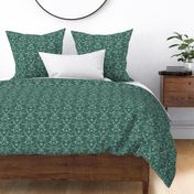 Soft Damask on Pine Green