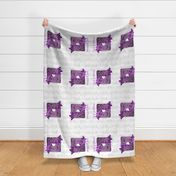 Clock Butterfly Tea Towel Purple