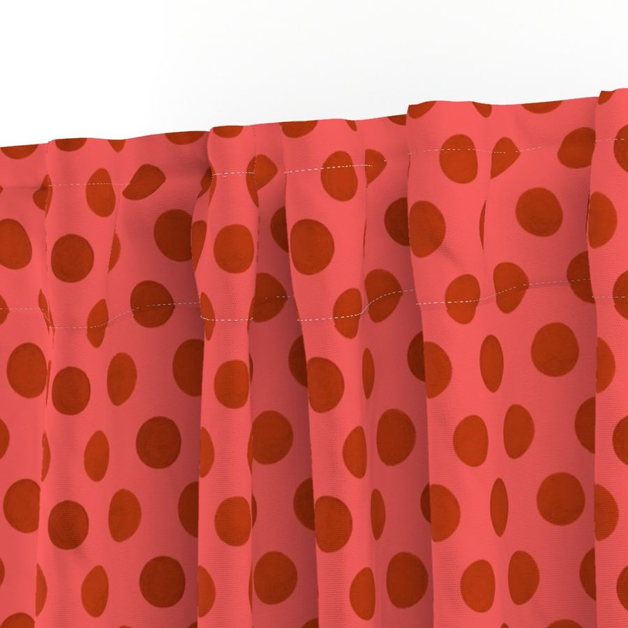 Red Textured Polka Dot on Pink