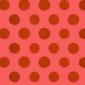 Red Textured Polka Dot on Pink