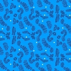 Squiggles & Dots - Bright Blue