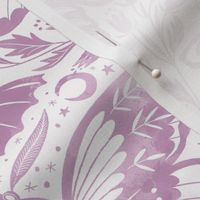 Skull Moth Damask - Lilac