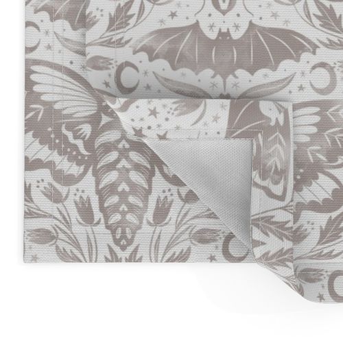 Skull Moth Damask - Gray