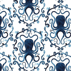 Rococo octopus indigo jumbo