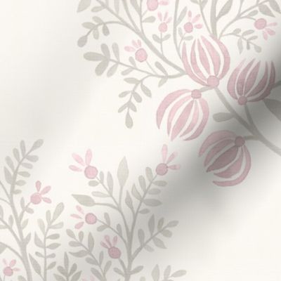 Putty and Blush On Cream EMMA FLORAL TOSS.