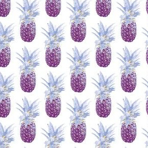 Plum Blue Yellow Pineapples