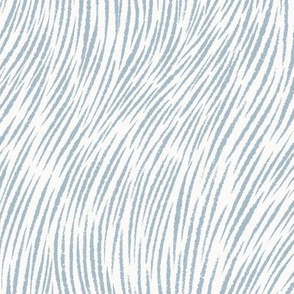 regular scale ripple wave / blue gray on ivory