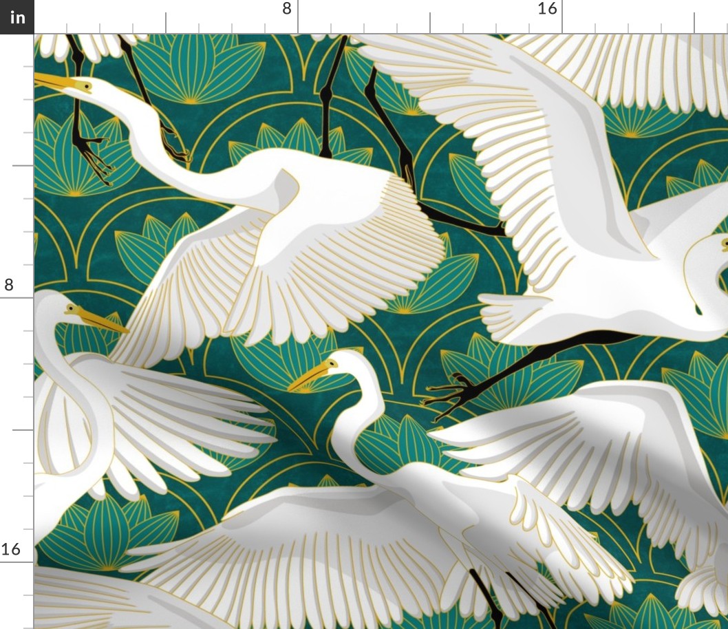 Herons Art Deco-Teal_200Size