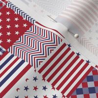 USA Micro Flag Patchwork Quilt Squares