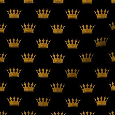 Micro Gold Crowns on Midnight Black