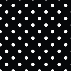 Black With White Polka Dots - Large (Black and White Collection)