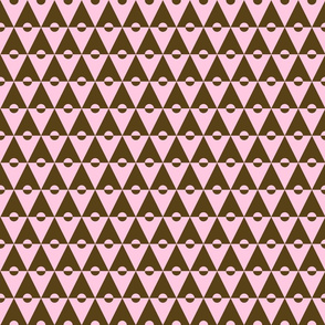 60s mod diamonds chocolate and pink