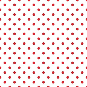 White With Red Polka Dots - Medium (Rainbow Collection)
