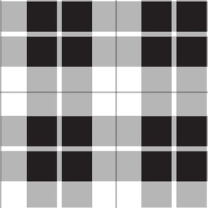 Black and White Large Celtic Check
