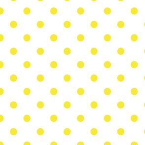 White With Yellow Polka Dots - Large (Rainbow Collection)