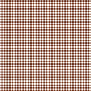 gingham burnt brown